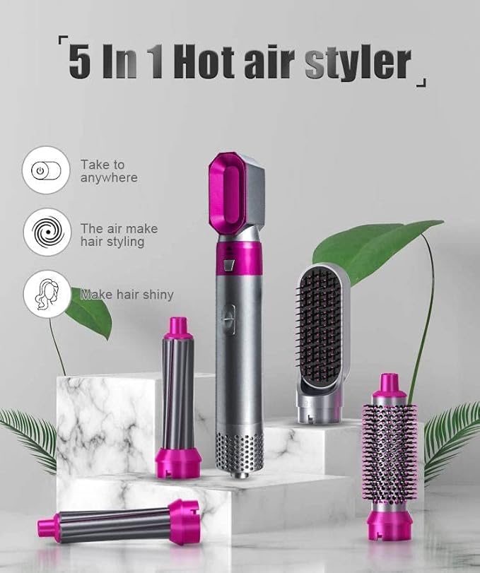 Hot Air Brush 5 in 1 Hot Air Brush Hair Dryer